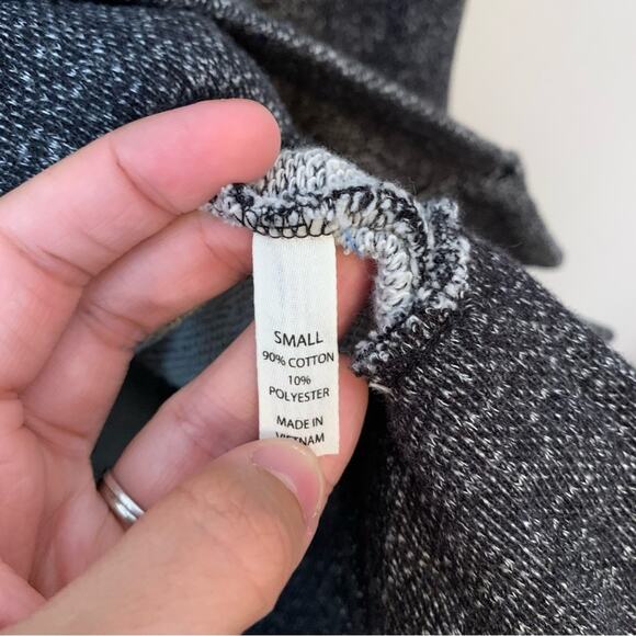 Soma Live Loungewear Vintage Terry Button Front Jacket Gray - Picture 7 of 7